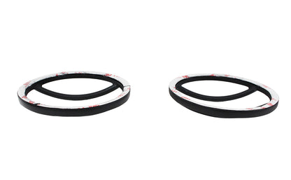 Jeep JK Fog Light Cover Pair 07-18 Wrangler JK Powdercoat Black Kentrol-3
