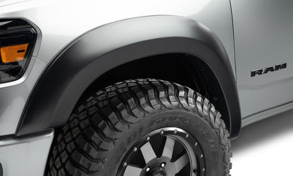 Black Extendafender Style Smooth Finish Front Fender Flares For 2019-2022 Ram 1500 Will Not Fit Rebel And Trx Models Bushwacker