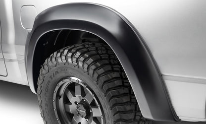 Black Extendafender Style Smooth Finish Rear Fender Flares For 2019-2022 Ram 1500 Will Not Fit Rebel And Trx Models Bushwacker