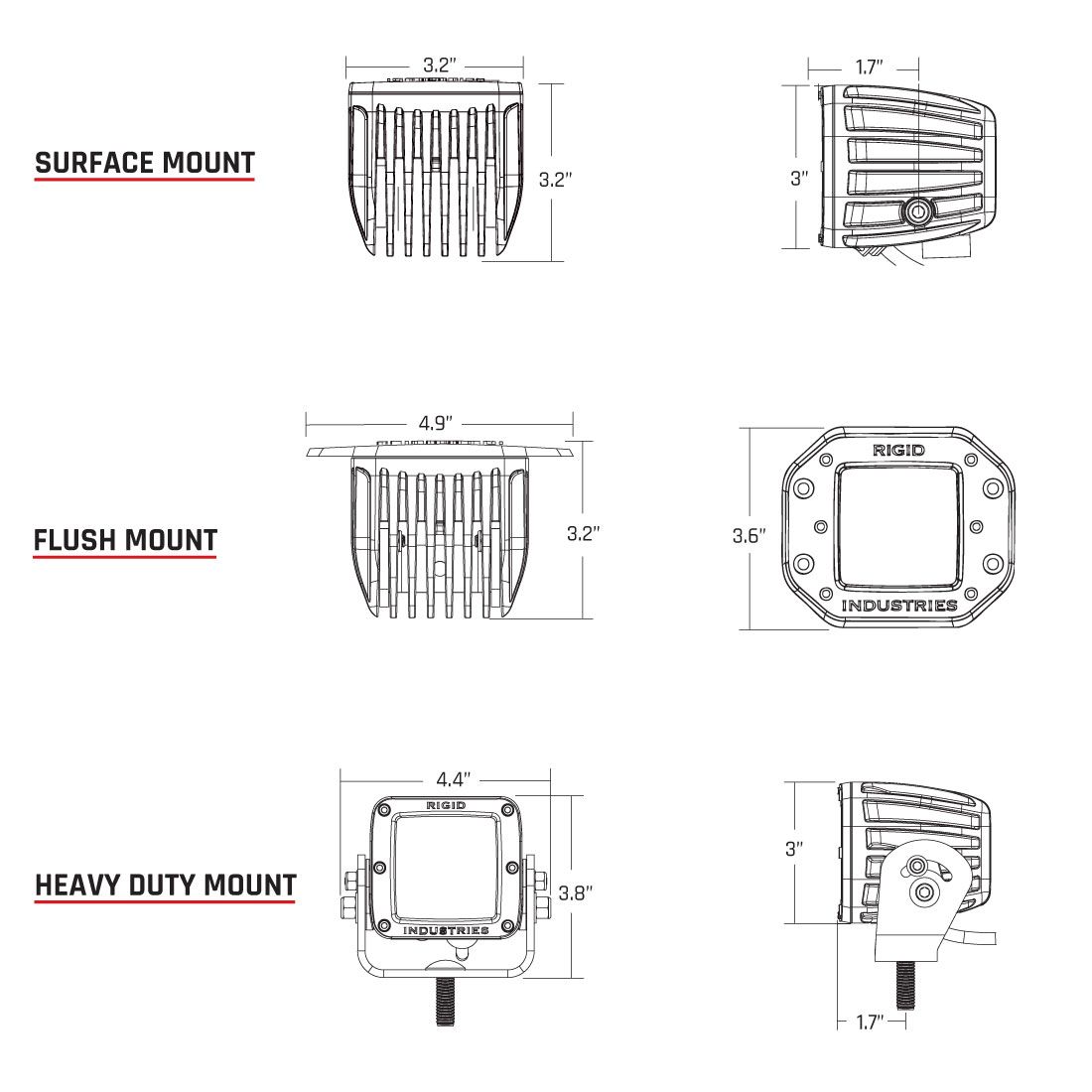 Diffused Surface Mount D-Series Pro Rigid Industries-2