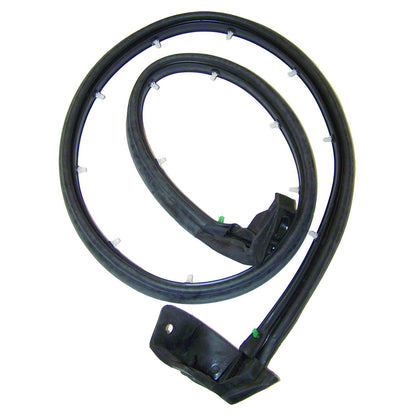 Right Door Weatherstrip for 1997-2006 Jeep TJ Wrangler w/ Half Steel Doors Crown Automotive
