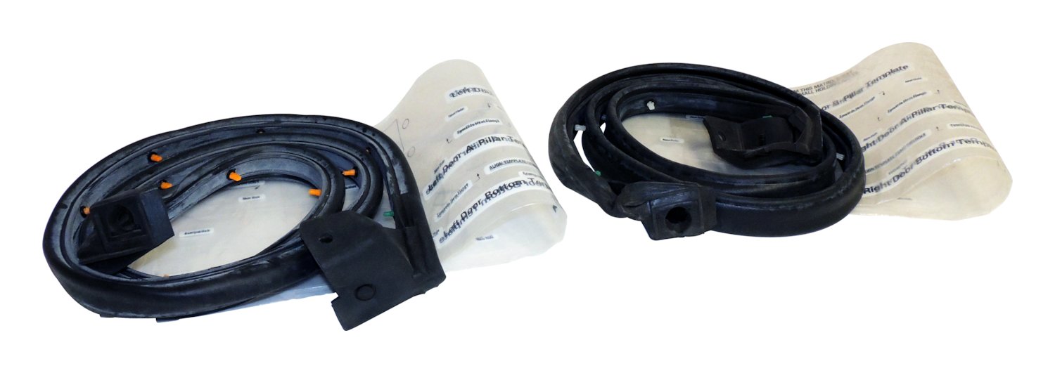 Door Weatherstrip Kit for 1997-2006 Jeep TJ Wrangler w/ Half Steel Doors Crown Automotive