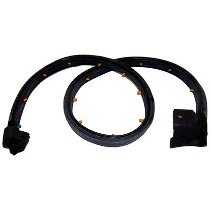 Left Door Weatherstrip for 1997-2006 Jeep TJ Wrangler w/ Half Steel Doors Crown Automotive-2