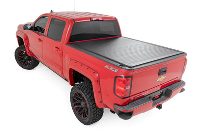 Hard Roll Up Bed Cover 5 Foot 9 Inch Bed Silverado/Sierra 1500 (14-18 & Classic) Rough Country-2
