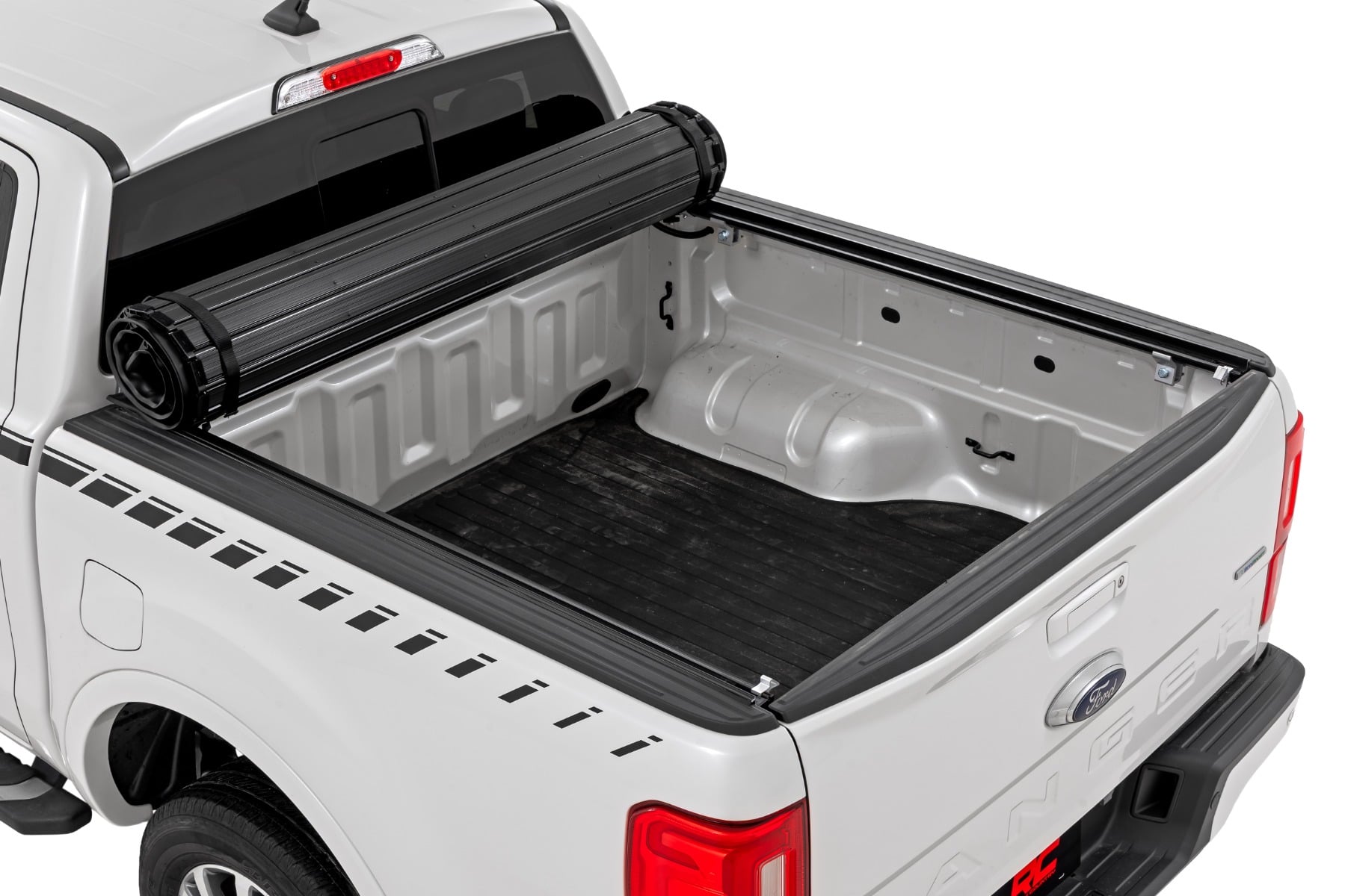 Hard Roll Up Bed Cover 5 Foot Bed Ford Ranger 2WD/4WD (2019-2023) Rough Country-1