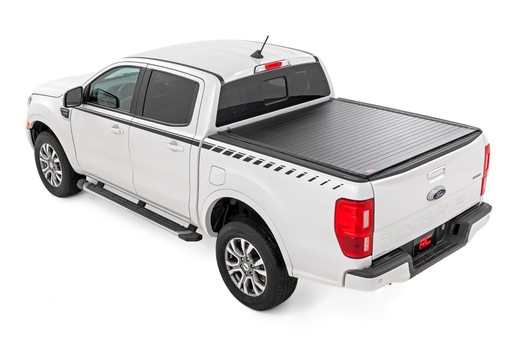 Hard Roll Up Bed Cover 5 Foot Bed Ford Ranger 2WD/4WD (2019-2023) Rough Country-2