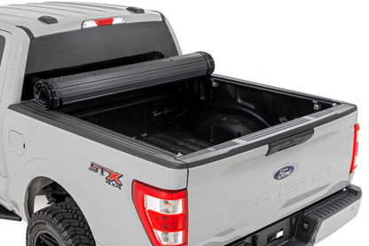 Hard Roll Up Bed Cover 5 Foot 7 Inch Bed Ford F-150 (15-26)/F-150 Lightning (22-26) Rough Country-1