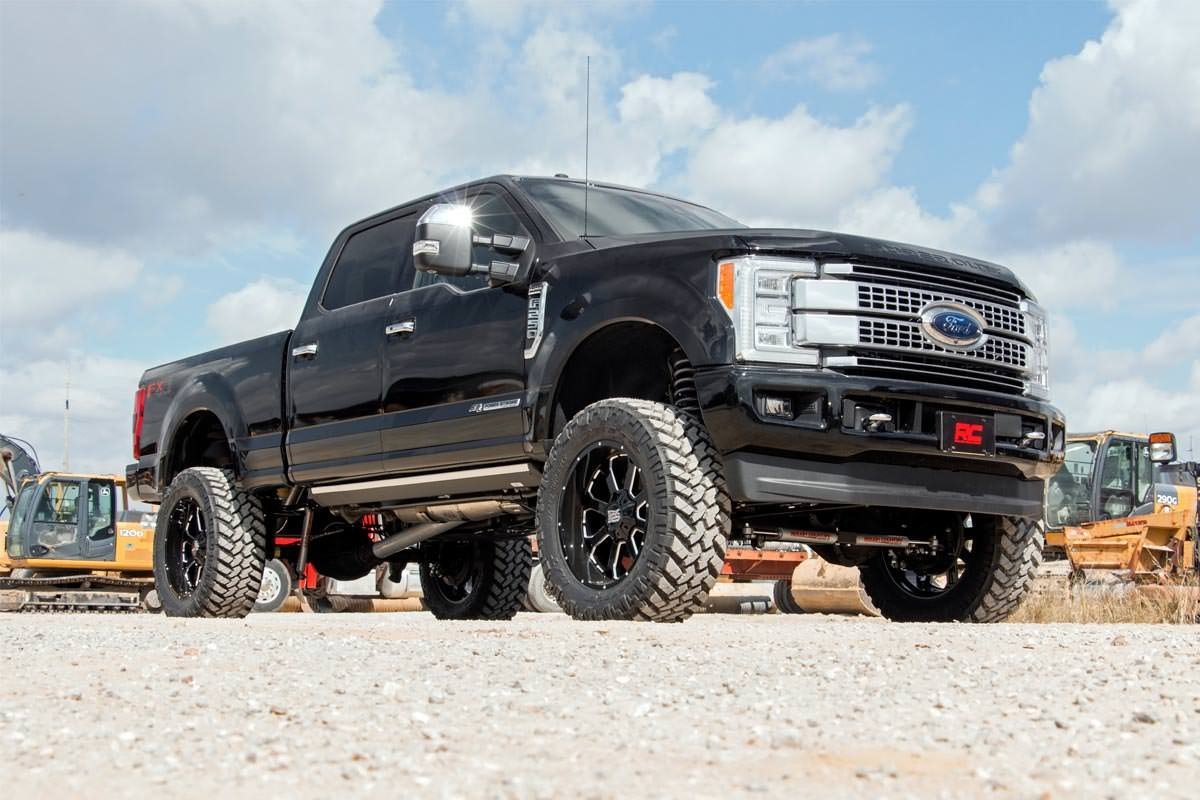 Rough Country 6 Inch Suspension Lift Kit w/Front Drive Shaft Vertex 17-19 F-250 4WD w/Overloads Diesel Rough Country
