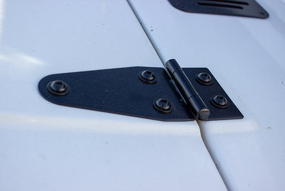 Jeep CJ/YJ Hood Hinge Pair 55-95 CJ and Wrangler YJ Powdercoat Black Kentrol-4