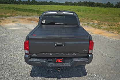 Hard Roll Up Bed Cover 5 Foot Bed Toyota Tacoma 2WD/4WD (2016-2023) Rough Country-3