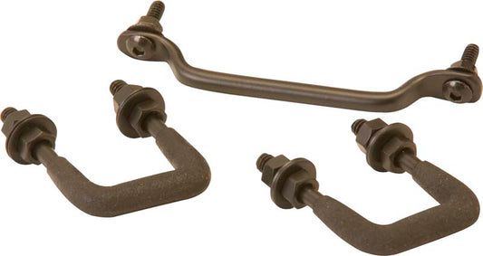 Kentrol Jeep YJ Windshield Tie Down Kit 87-95 Wrangler TJ Powdercoat Black Kentrol