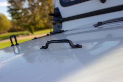 Jeep YJ Windshield Tie Down Kit 87-95 Wrangler TJ Powdercoat Black Kentrol-3