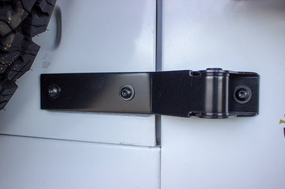 Jeep YJ Tailgate Hinge Pair 87-95 Wrangler TJ Powdercoat Black Kentrol-5