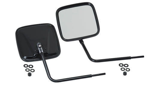 Kentrol JEEP CJ/YJ/TJ/JK Outback Mirrors Pair 76-18 CJ and Wrangler YJ/TJ/JK Powdercoat Black Kentrol