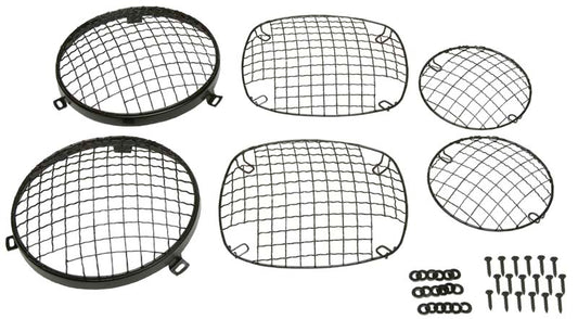 Kentrol Jeep CJ Wire Mesh Guard Set 6 Pieces 76-86 CJ Powdercoat Black Kentrol