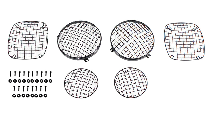 Kentrol Jeep CJ Wire Mesh Guard Set 6 Pieces 76-86 CJ Powdercoat Black Kentrol