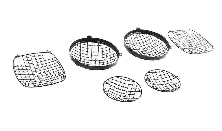 Kentrol Jeep CJ Wire Mesh Guard Set 6 Pieces 76-86 CJ Powdercoat Black Kentrol