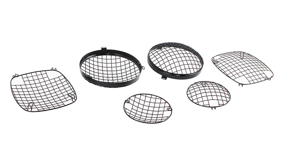 Kentrol Jeep CJ Wire Mesh Guard Set 6 Pieces 76-86 CJ Powdercoat Black Kentrol