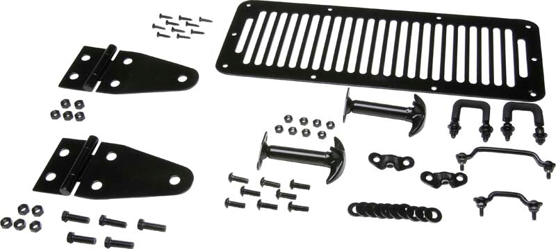 Kentrol Jeep CJ/YJ Hood Kit 78-95 CJ and Wrangler YJ Powdercoat Black Kentrol