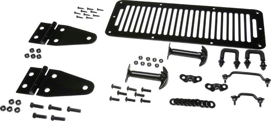 Kentrol Jeep CJ/YJ Hood Kit 78-95 CJ and Wrangler YJ Powdercoat Black Kentrol