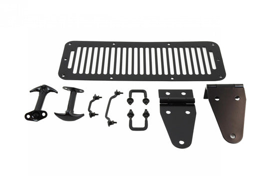 Jeep CJ/YJ Hood Kit 78-95 CJ and Wrangler YJ Powdercoat Black Kentrol-1