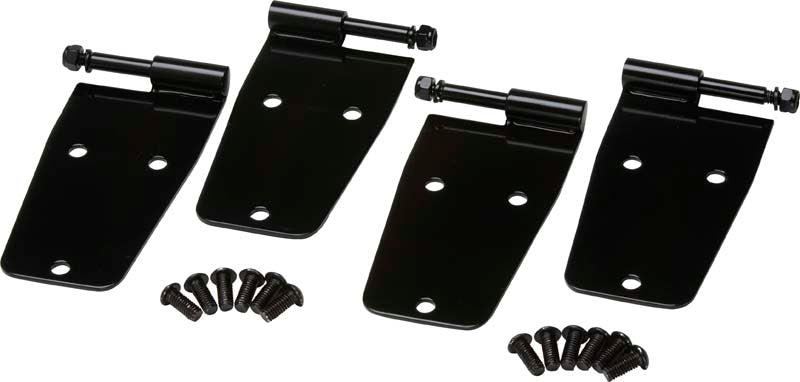 Kentrol Jeep CJ/YJ Hardtop Door Hinge Set Without Mirror Holes 4 Pieces 76-93 CJ and Wrangler YJ Powdercoat Black Kentrol