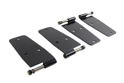 Jeep CJ/YJ Hardtop Door Hinge Set Without Mirror Holes 4 Pieces 76-93 CJ and Wrangler YJ Powdercoat Black Kentrol-2