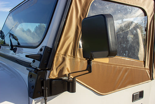 Kentrol Jeep YJ/TJ Mirror Kit Pair 88-06 Wrangler YJ/TJ Powdercoat Black Kentrol