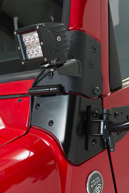 Jeep TJ Windshield Hinge Pair 97-06 Wrangler TJ Powdercoat Black Kentrol-3