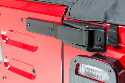 Jeep TJ Tailgate Hinge Pair 97-06 Wrangler TJ Powdercoat Black Kentrol-6