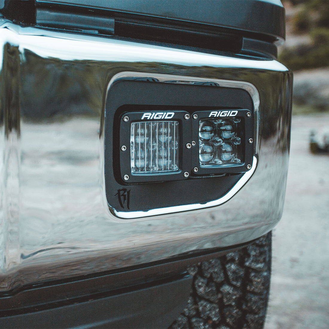 SAE Fog Light White Pair D-Series Pro Rigid Industries-3