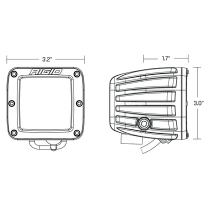 SAE J583 Compliant Selective Yellow Fog Light Pair D-Series Pro Street Legal Surface Mount Rigid Industries-1