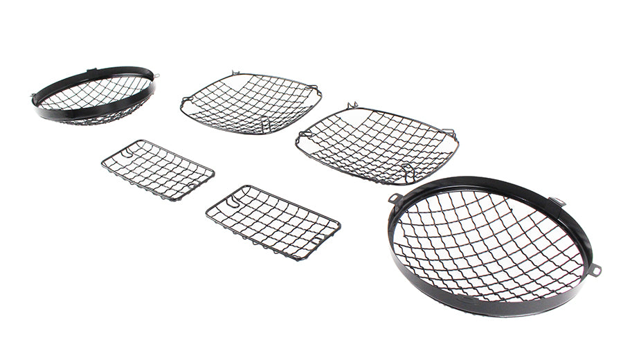 Kentrol Jeep TJ Wire Mesh Guard Set 6 Pieces 97-06 Wrangler TJ Powdercoat Black Kentrol