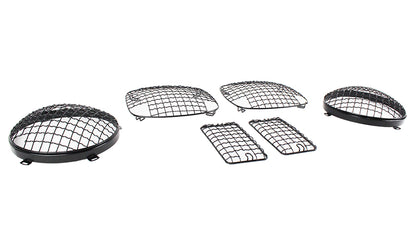 Jeep TJ Wire Mesh Guard Set 6 Pieces 97-06 Wrangler TJ Powdercoat Black Kentrol-4