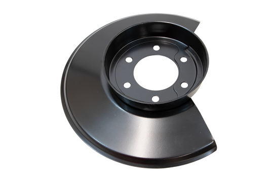 Jeep CJ Disc Brake Dust Cover for 76-78 Jeep CJ Black Powdercoat Stainless Kentrol-1