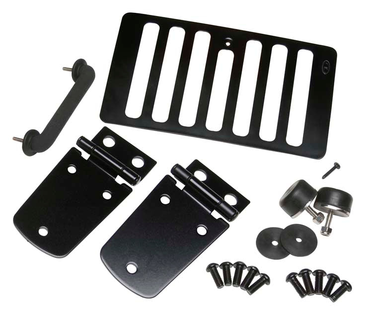 Kentrol Jeep TJ Hood Kit Without Hood Catch 98-06 Wrangler TJ Powdercoat Black Kentrol