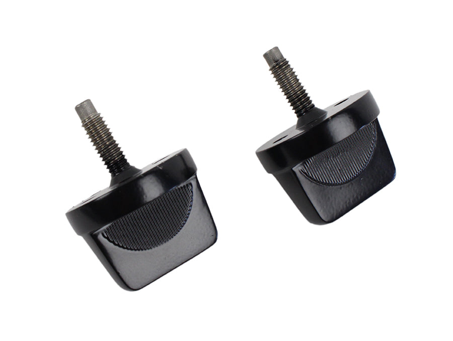 Kentrol Jeep CJ/YJ Windshield Knobs Pair 76-95 CJ and Wrangler YJ Powdercoat Black Kentrol