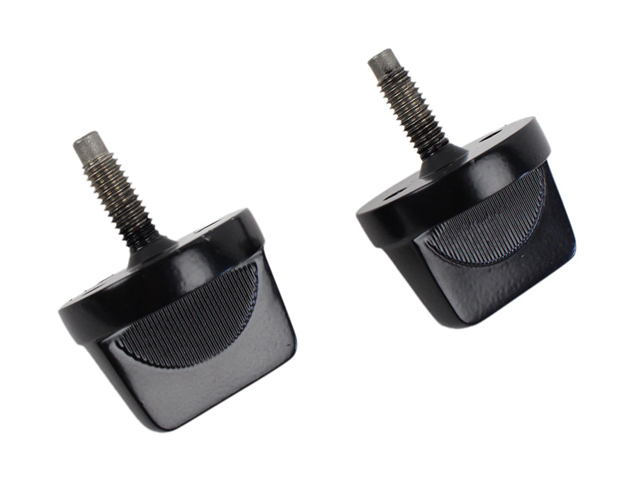 Jeep CJ/YJ Windshield Knobs Pair 76-95 CJ and Wrangler YJ Powdercoat Black Kentrol-2