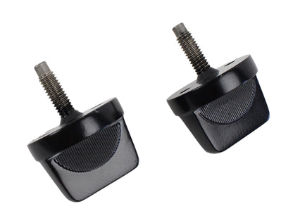 Jeep CJ/YJ Windshield Knobs Pair 76-95 CJ and Wrangler YJ Powdercoat Black Kentrol-2