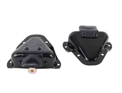 Jeep CJ/YJ Interior Door Latch Brackets Pair 81-95 CJ and Wrangler YJ Powdercoat Black Kentrol-1