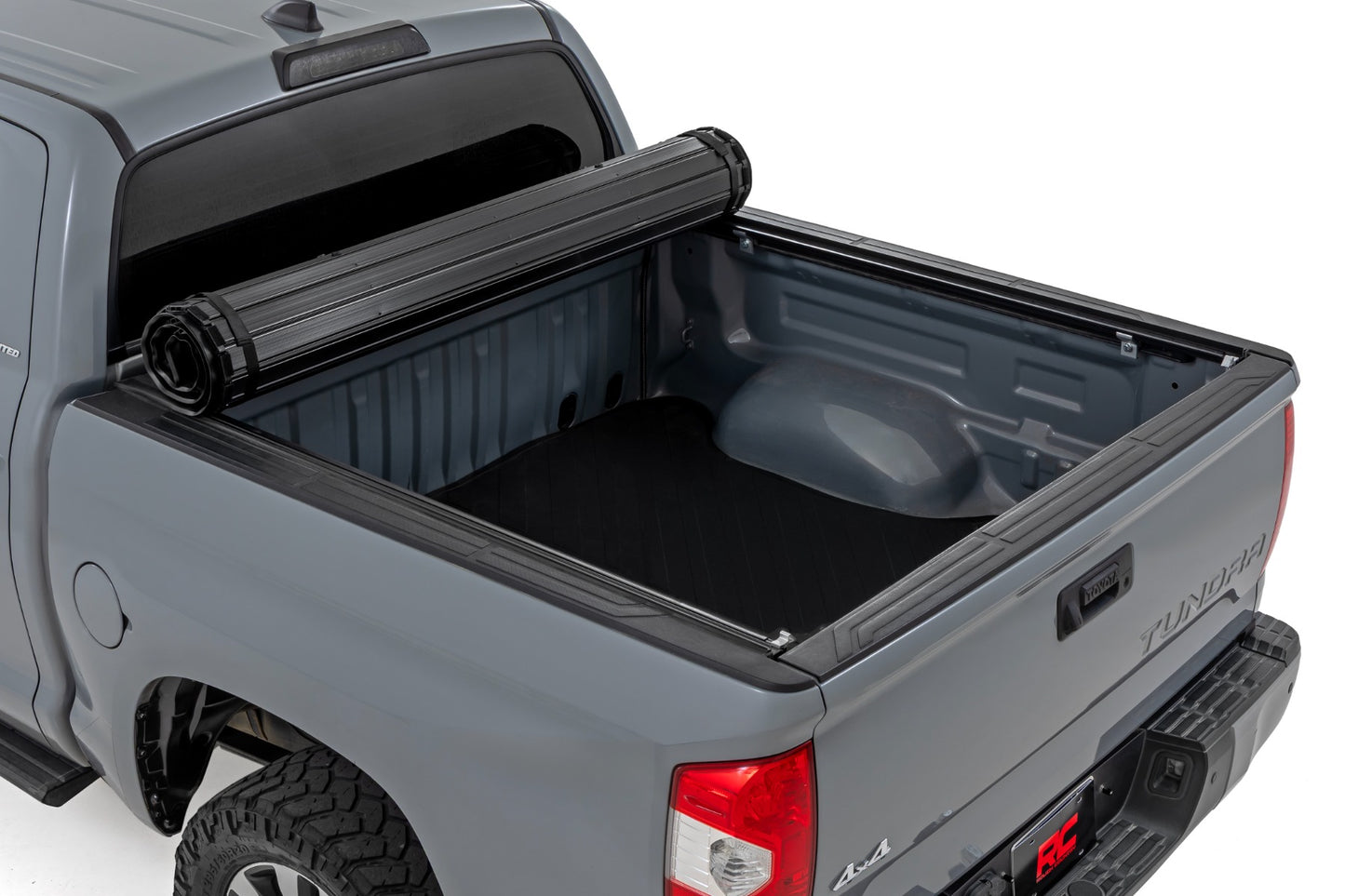 Hard Roll Up Bed Cover 5 Foot 7 Inch Bed Toyota Tundra 2WD/4WD (2007-2021) Rough Country-1