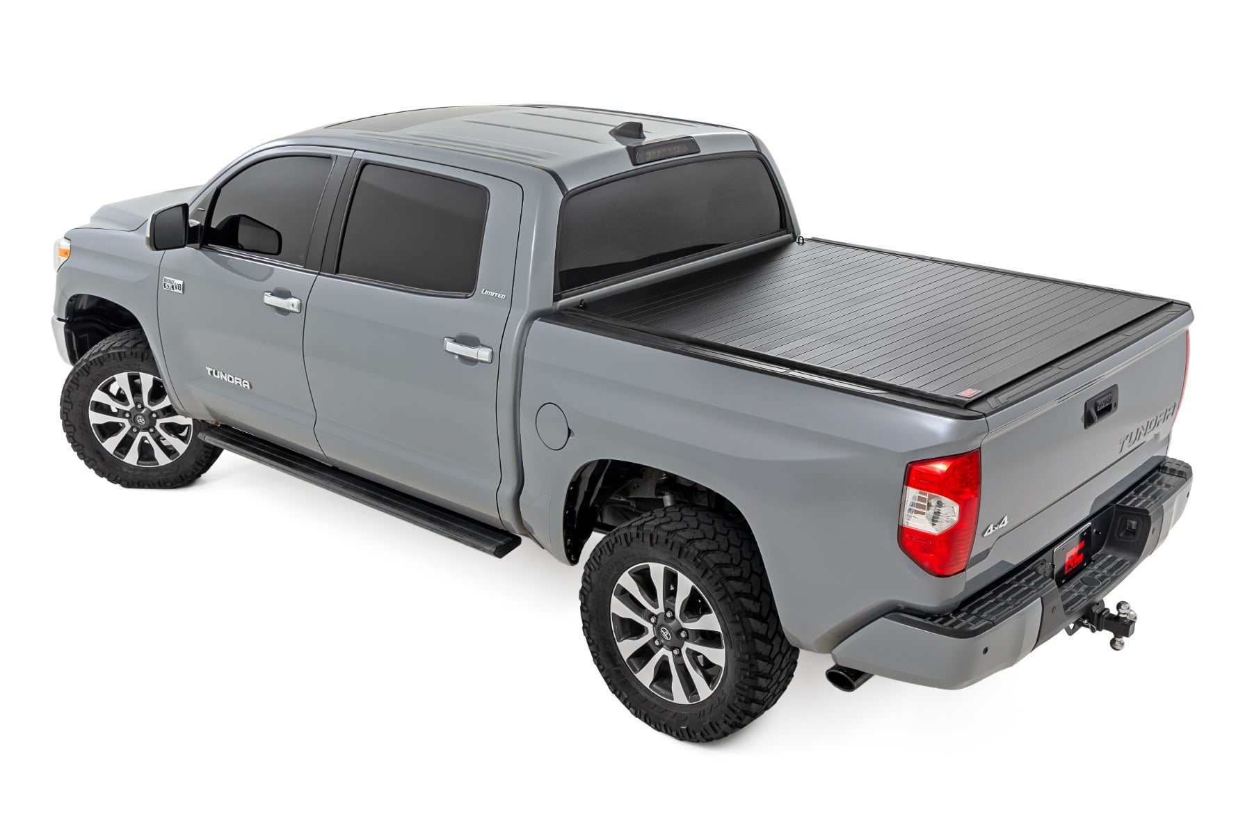 Hard Roll Up Bed Cover 5 Foot 7 Inch Bed Toyota Tundra 2WD/4WD (2007-2021) Rough Country-2