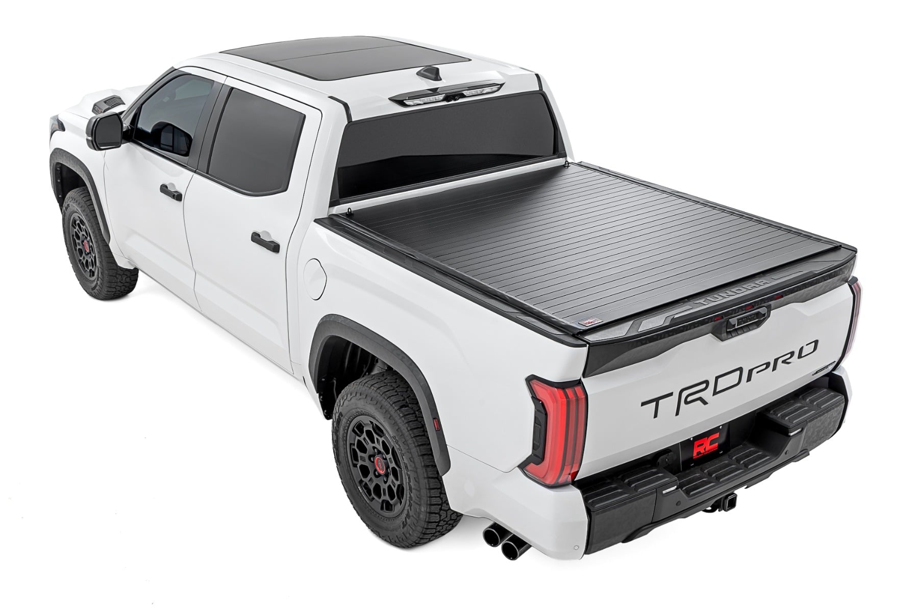 Hard Roll Up Bed Cover 5 Foot 7 Inch Bed Toyota Tundra 2WD/4WD (2022-2026) Rough Country-2