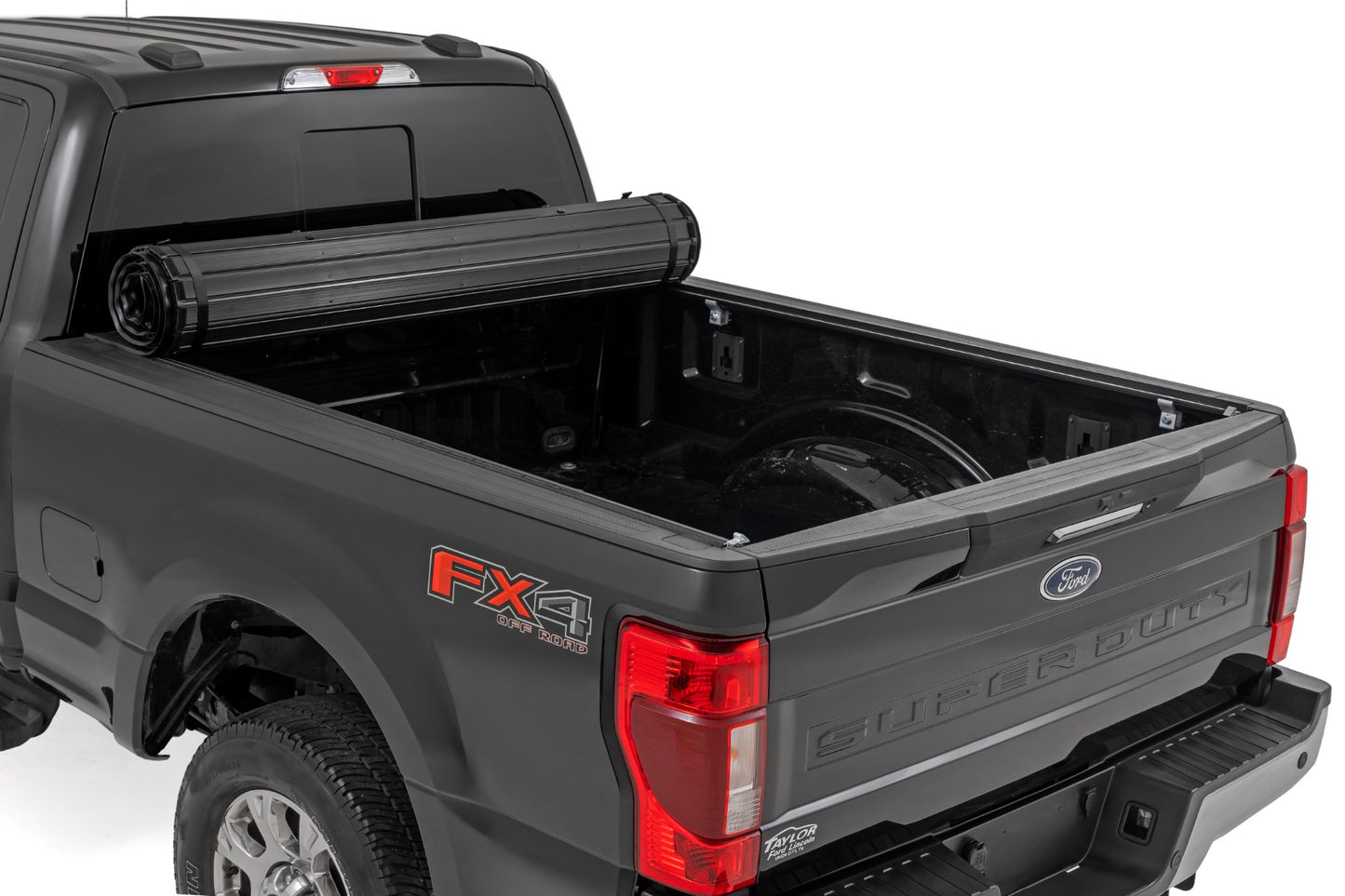 Hard Roll Up Bed Cover 6 Foot 10 Inch Bed Ford F-250/F-350 Super Duty (17-26) Rough Country-1