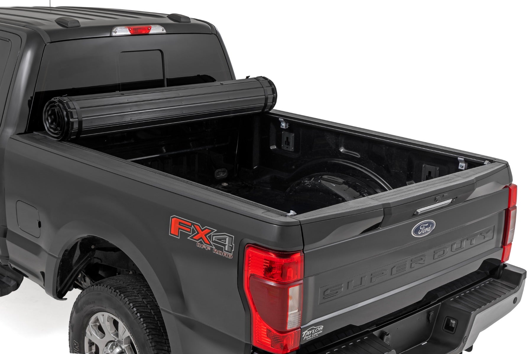 Hard Roll Up Bed Cover 6 Foot 10 Inch Bed Ford F-250/F-350 Super Duty (17-26) Rough Country-1