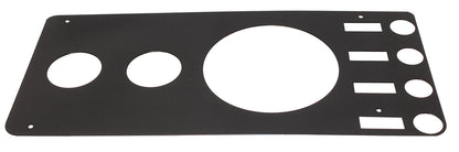 Jeep CJ Gauge Cover Without Radio Opening 76-86 CJ Powdercoat Black Kentrol-2