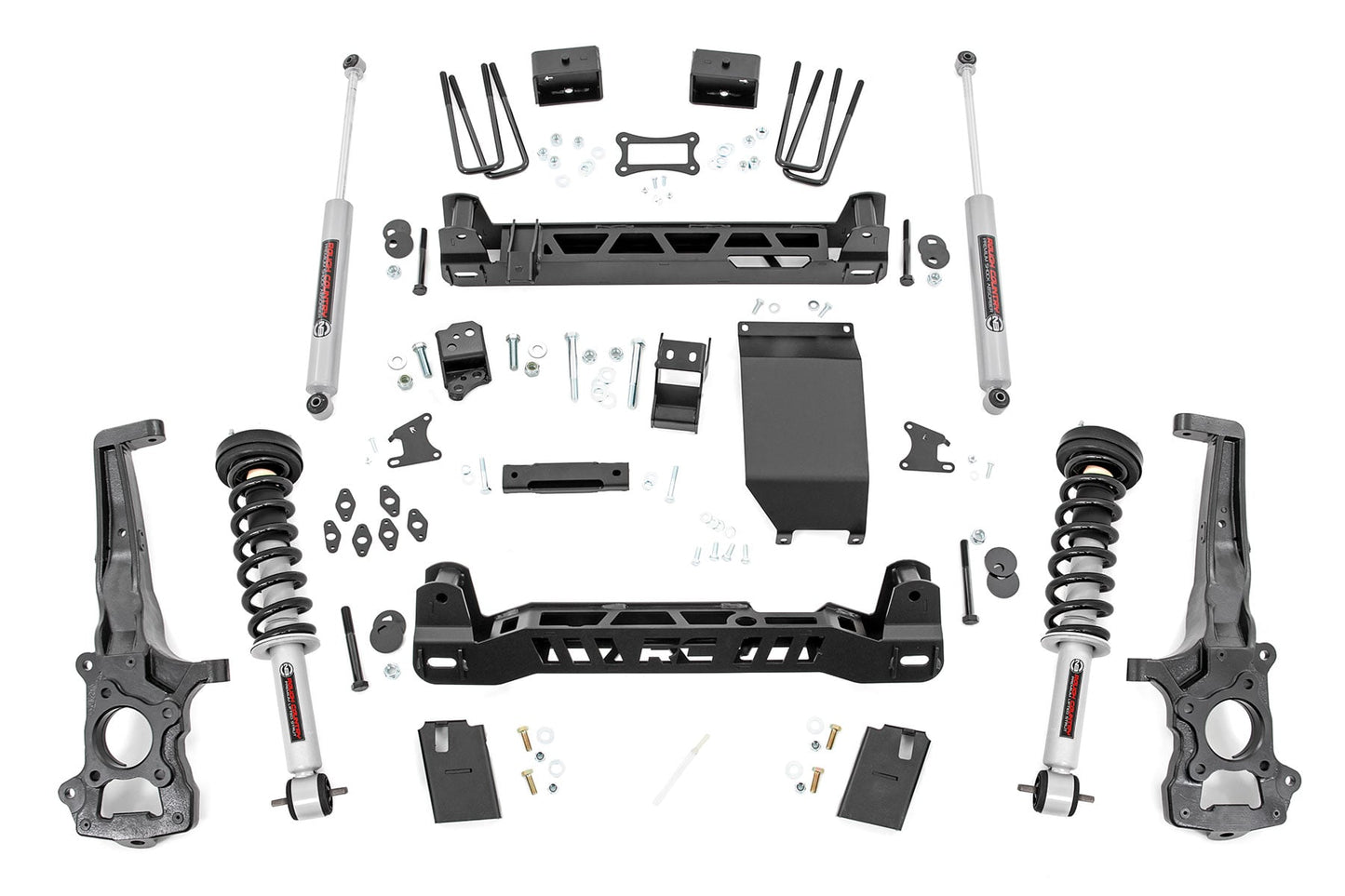6 Inch Lift Kit N3 Struts Aluminum Knuckles Ford Ranger 4WD (2019-2023) Rough Country
