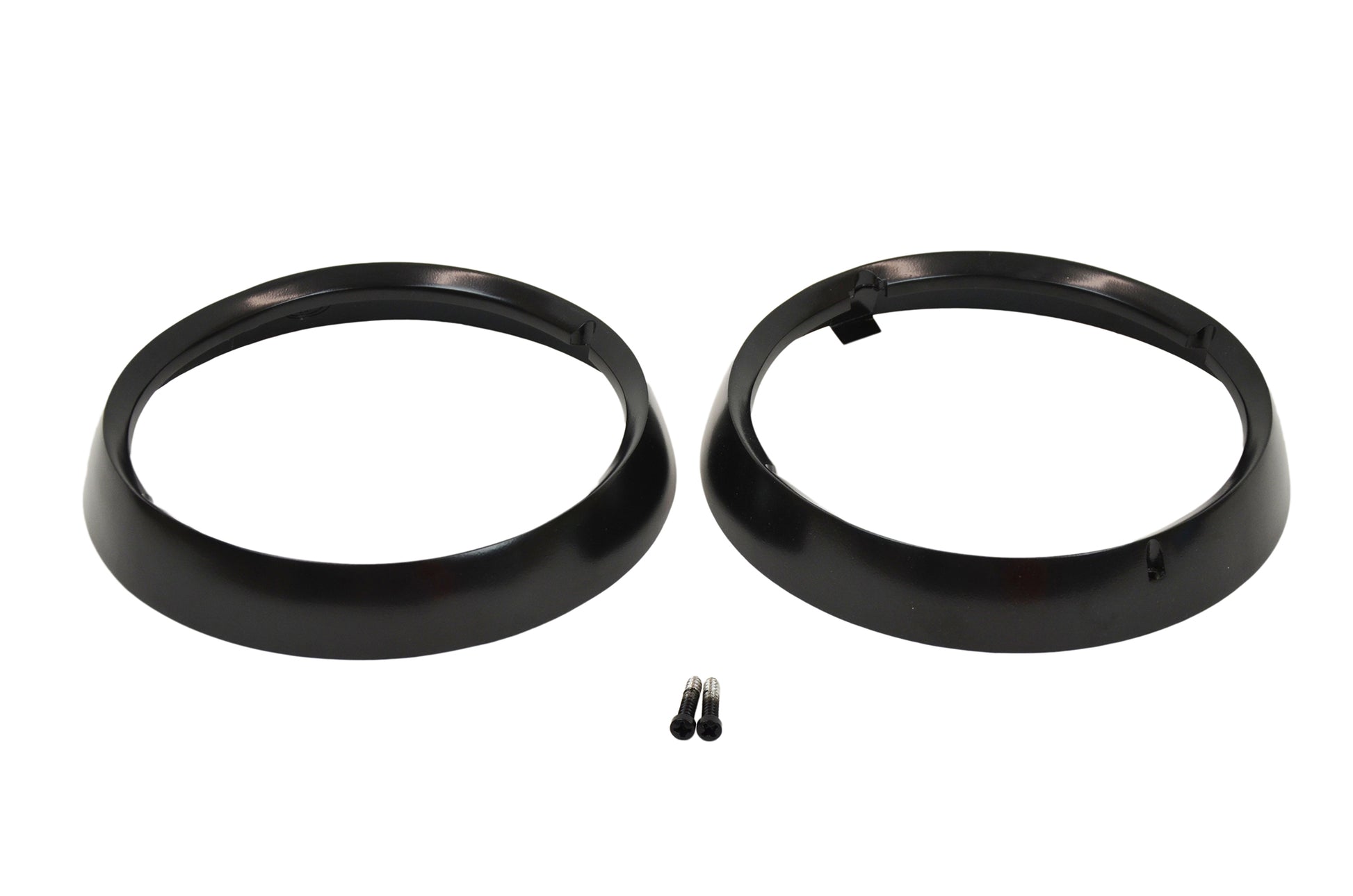 Kentrol Jeep CJ Headlight Bezels Pair 72-86 CJ Powdercoat Black Kentrol