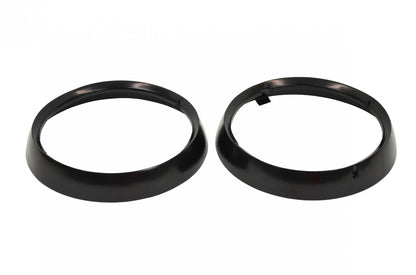 Jeep CJ Headlight Bezels Pair 72-86 CJ Powdercoat Black Kentrol-1