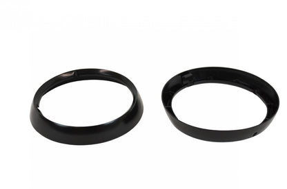 Jeep CJ Headlight Bezels Pair 72-86 CJ Powdercoat Black Kentrol-2